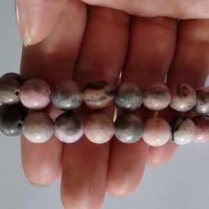 Pink Zebra Jasper Gemstone Bracelets, Handcrafted